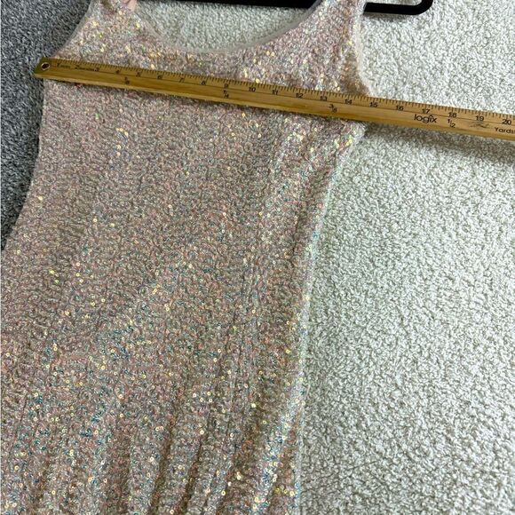 Mable Dress Womens size Small Slip sequin champagne Mini bodycon sparkling Party - Picture 6 of 11
